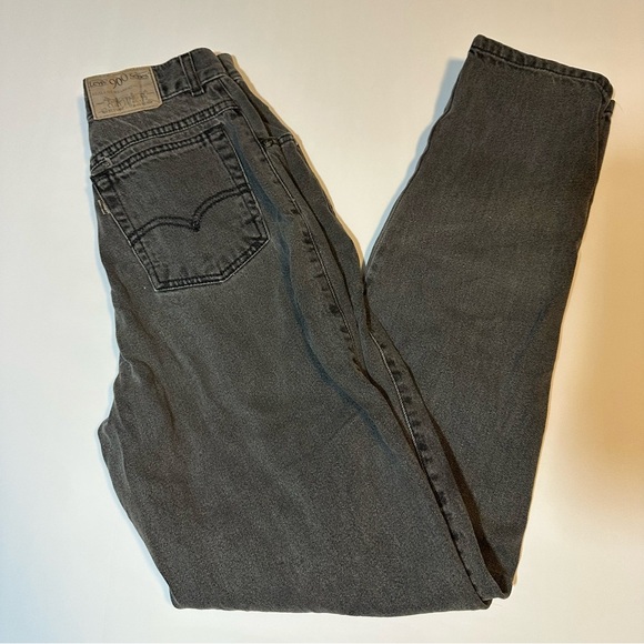 Vtg Levis 900 Series Jeans Silver Tab Black Denim High Rise Tapered Leg - Picture 1 of 10